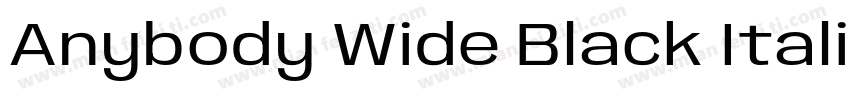 Anybody Wide Black Italic字体转换